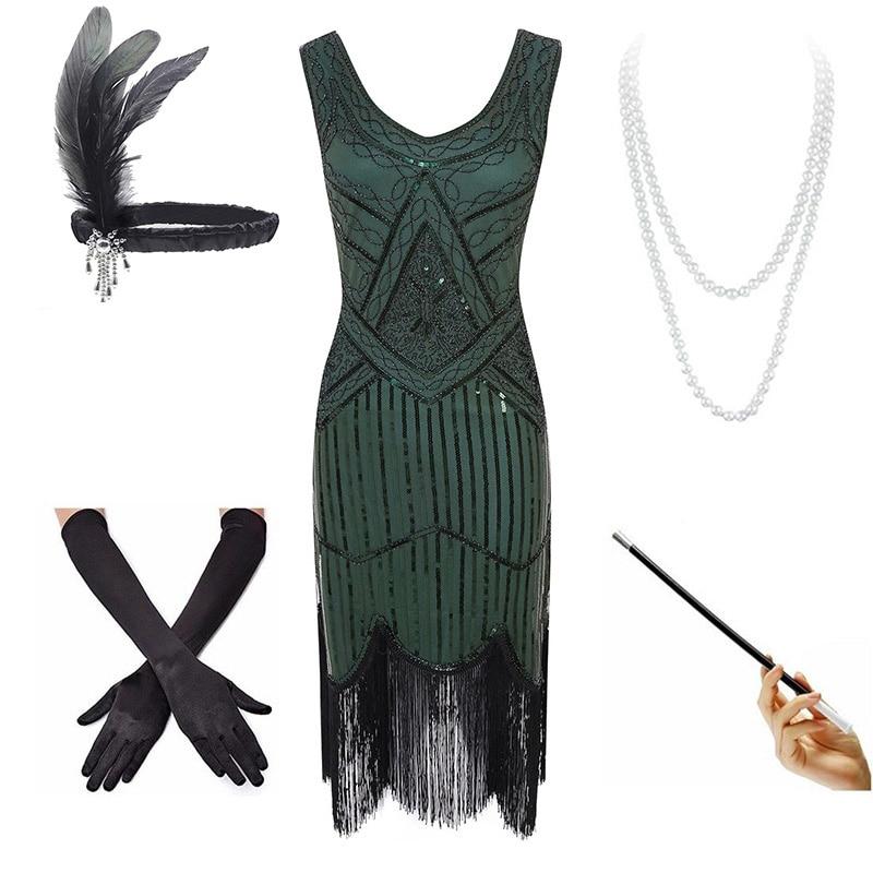 Rochie Verde Vintage Anilor 20
