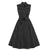 Rochie Americană Vintage Neagră Din Anii 50 Cu Buline Albe