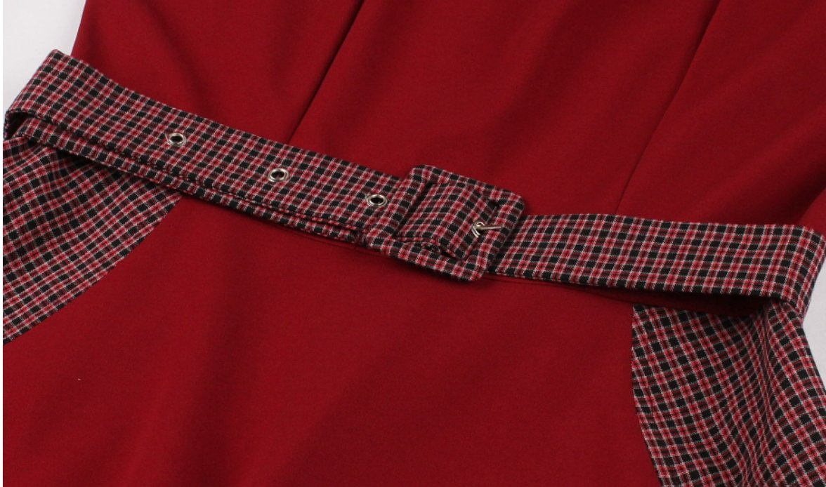 Rochie Roșie Șic Anilor 50