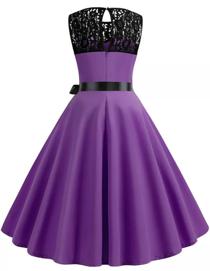 Rochie Evazată Din Anii 50 Violet