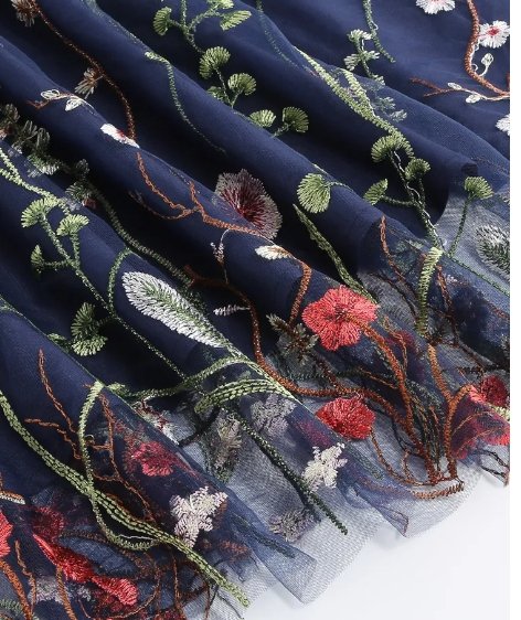 Rochie Cu Flori Anii 50 Neagra