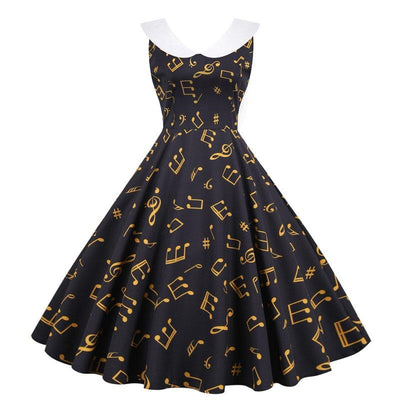 50s Dress Music Note Partituri