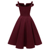 Rochie Pin Up Anii 50 Bordeaux