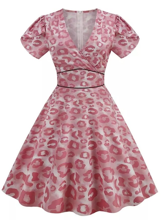 Rochie Pin Up Anii 50 Candy Pink