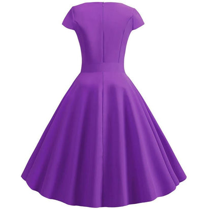 Rochie Vintage Mov Anilor 60