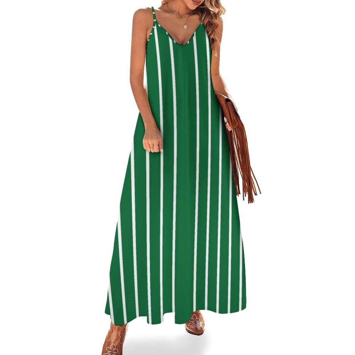 Rochie Anii 70 Femei Verde