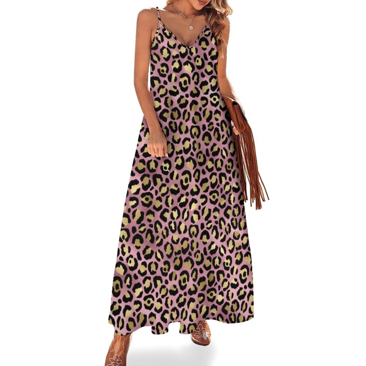 Rochie Leopard Ani 70 Plus Marime