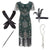 Rochie Verde Charleston Anii 20