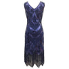 Rochie Albastră Vintage Anilor 20