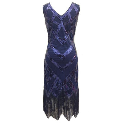Rochie Albastră Vintage Anilor 20
