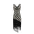 Rochie Vintage Plus Size Ani 20 Auriu Negru