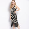 Rochie Vintage Anii 20 Negru Auriu