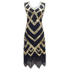 Rochie Vintage Anii 20 Negru Auriu