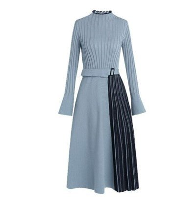 Rochie Asimetrică Anii 40 Albastru