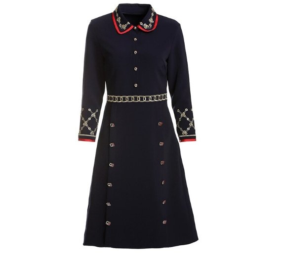 Rochie Creion Albastră Anilor 40