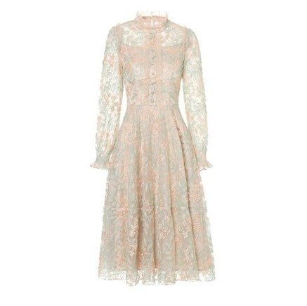 Rochie Anii 40 Dantela Vintage Chic Gri