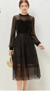 Rochie Din Dantela Anii '40 Vintage Chic Neagra