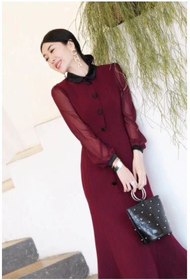 Rochie Anii 40 Femei Bordeaux