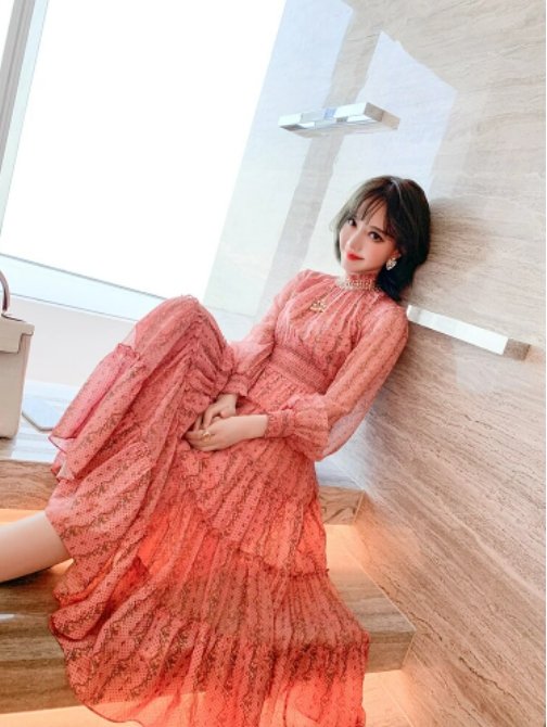 Rochie Vintage Roz Pal Din Anii 40