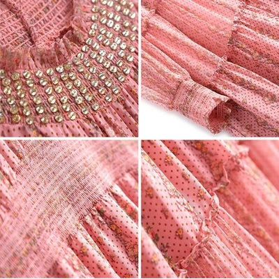 Rochie Vintage Roz Pal Din Anii 40