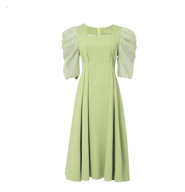 Rochie Verde Pal Vintage Anilor 40