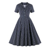 Rochie Vintage Bleumarin Din Anii 50