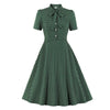 Rochie Vintage Verde Cu Buline Anilor 50