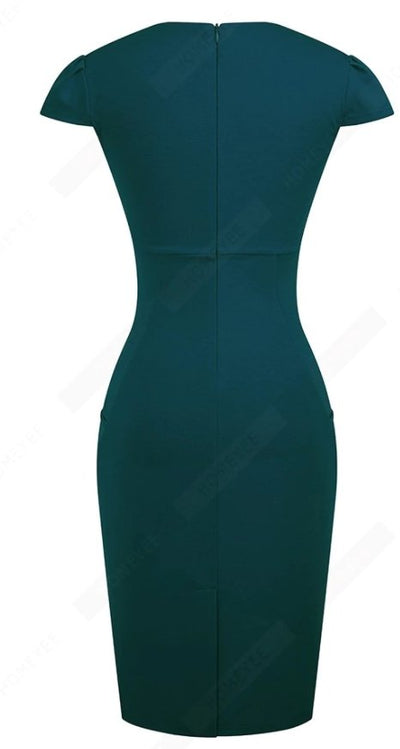 Rochie Albastră Solidă Anii 60