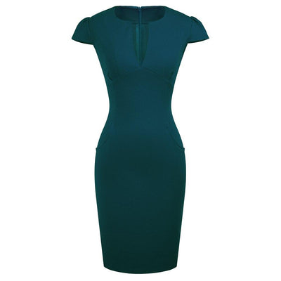 Rochie Albastră Solidă Anii 60