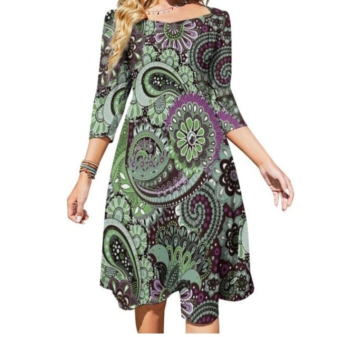 Rochie Florală Hippie Anilor 70