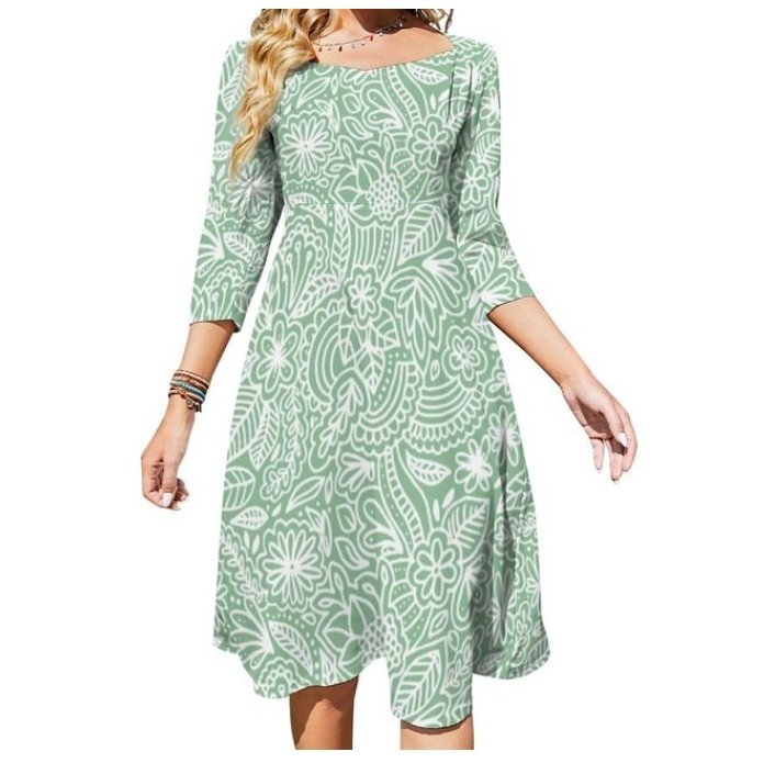 Rochie Verde Hippie Anilor 70