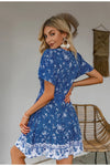 Rochie Floral Vintage Albastra