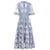 Rochie Albastra Flori Vintage
