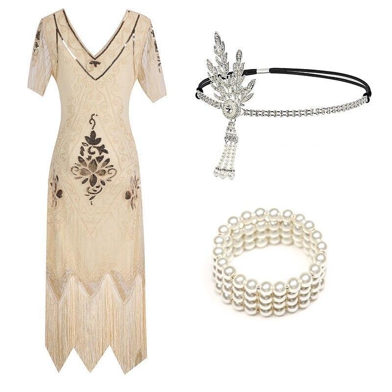 Rochie Charleston Din Anii 20 Bej