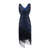 Rochie Charleston Anii 20 - Negru Și Albastru