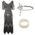 Rochie Charleston Anii 20 Negru Și Auriu