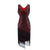 Rochie Charleston Din Anii 20 - Negru Și Roșu