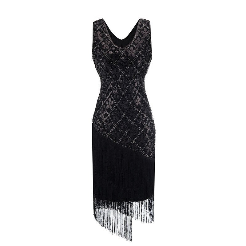 Rochie Charleston Anii 20 - Negru Intens