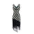Rochie Charleston Anilor 20 - Verde Și Auriu