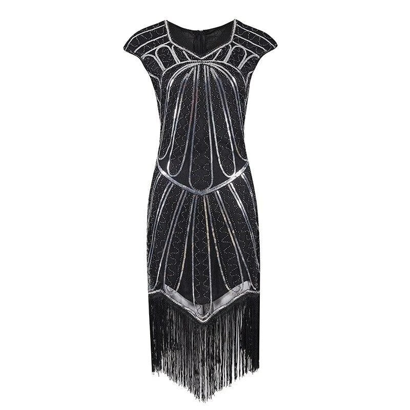 Rochie Charleston Din Anii 20 Argintiu