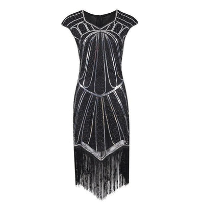 Rochie Charleston Din Anii 20 Argintiu