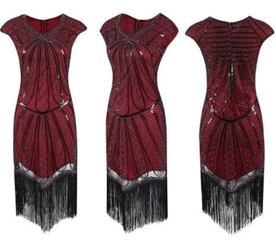 Rochie Roșie Charleston Anii 20