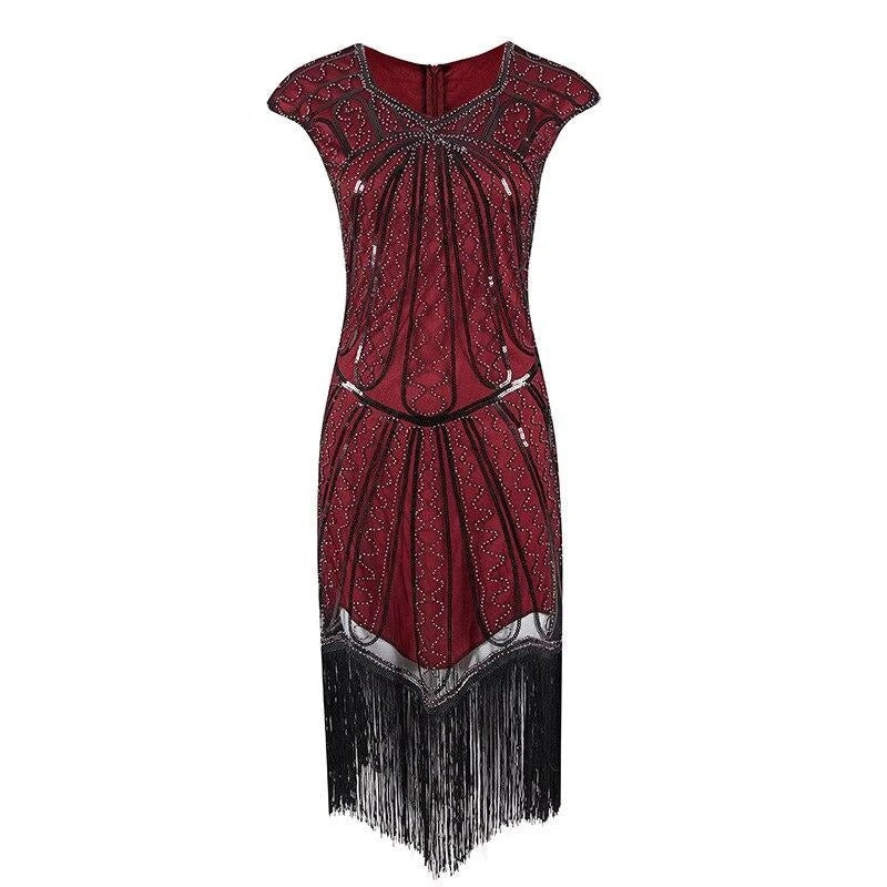 Rochie Roșie Charleston Anii 20