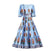 Rochie Scurt Floral Vintage Albastru