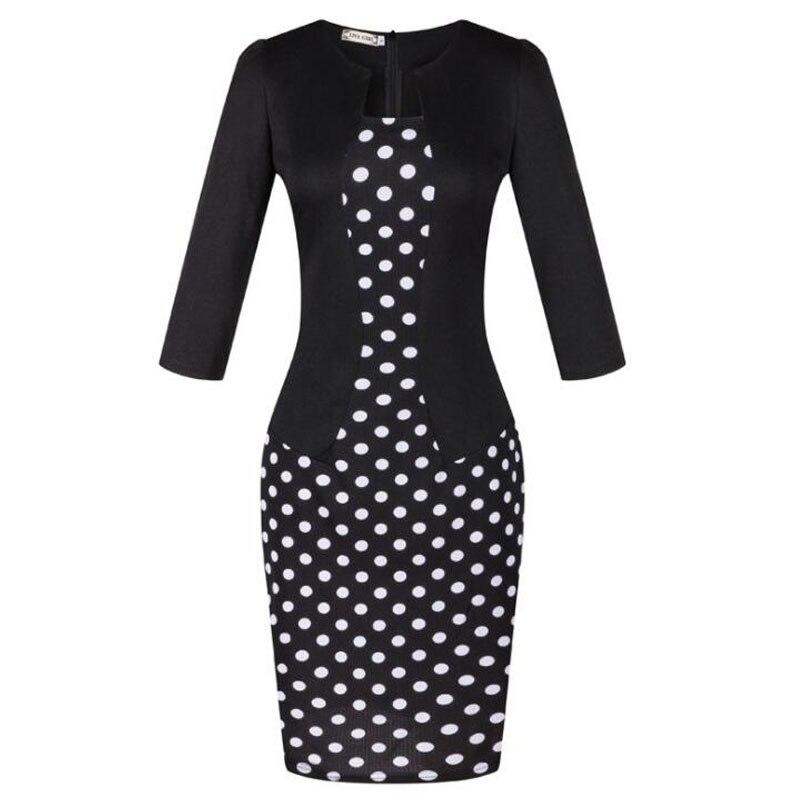 Rochie Creion Anii 50 Buline Negre