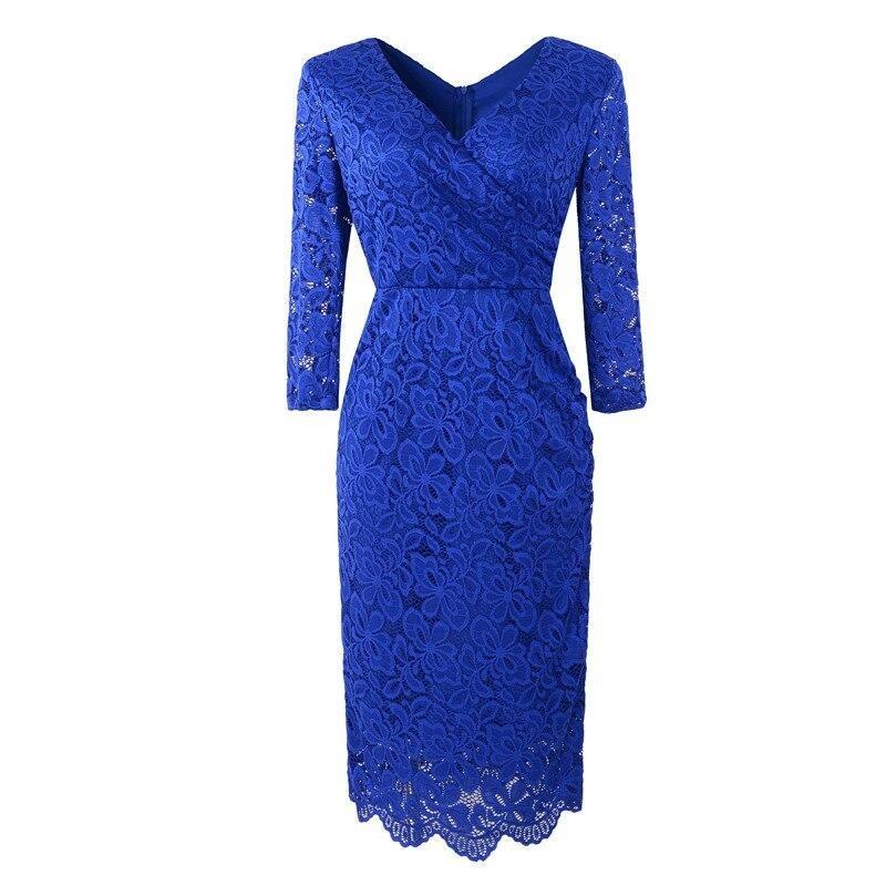 Rochie Creion Vintage Anii 50 Albastru