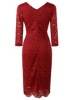 Rochie Creion Vintage Anilor 50 Bordeaux