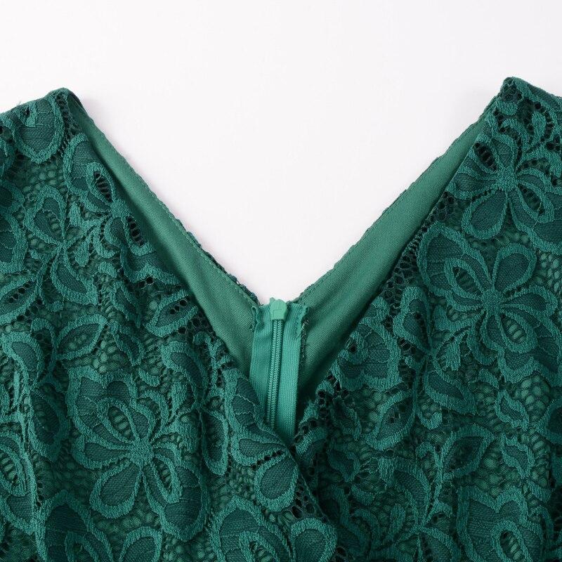 Rochie Creion Vintage Anilor 50 Verde