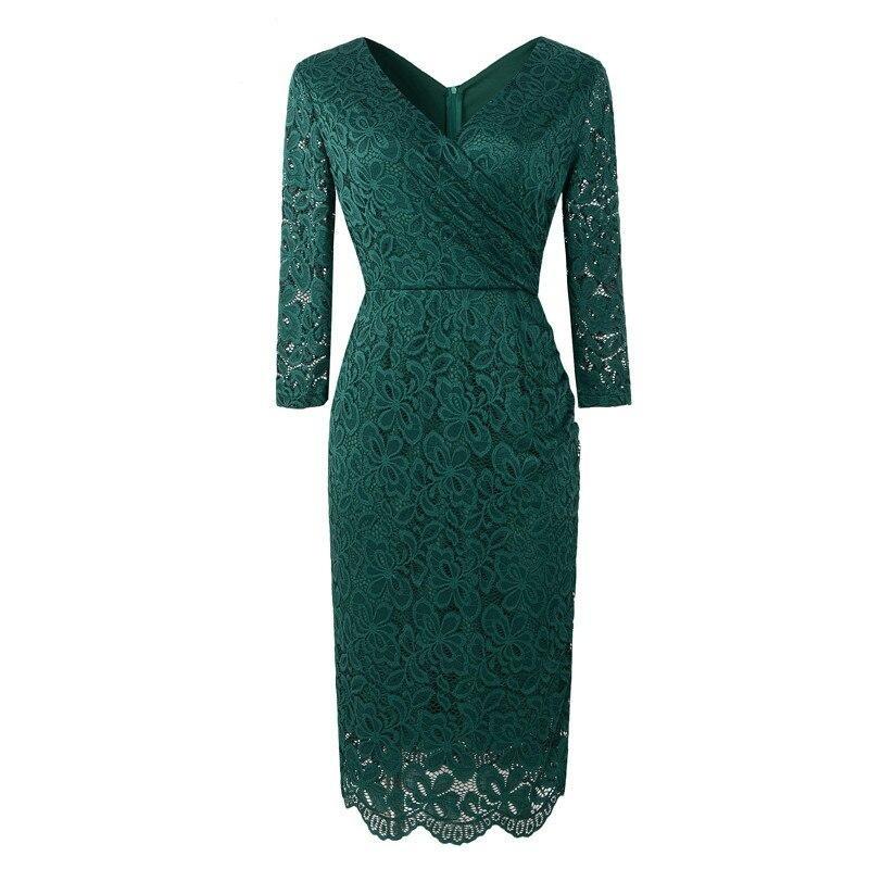 Rochie Creion Vintage Anilor 50 Verde