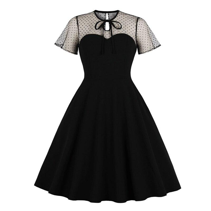 Rochie De Seara Neagra Marime Plus Anilor '50